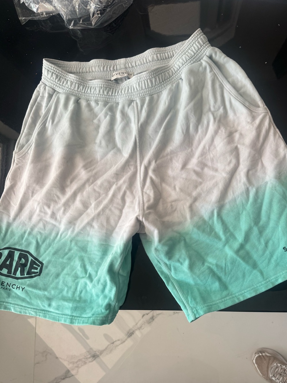 Givenchy Mint-to-White Dip Dye Men's Shorts